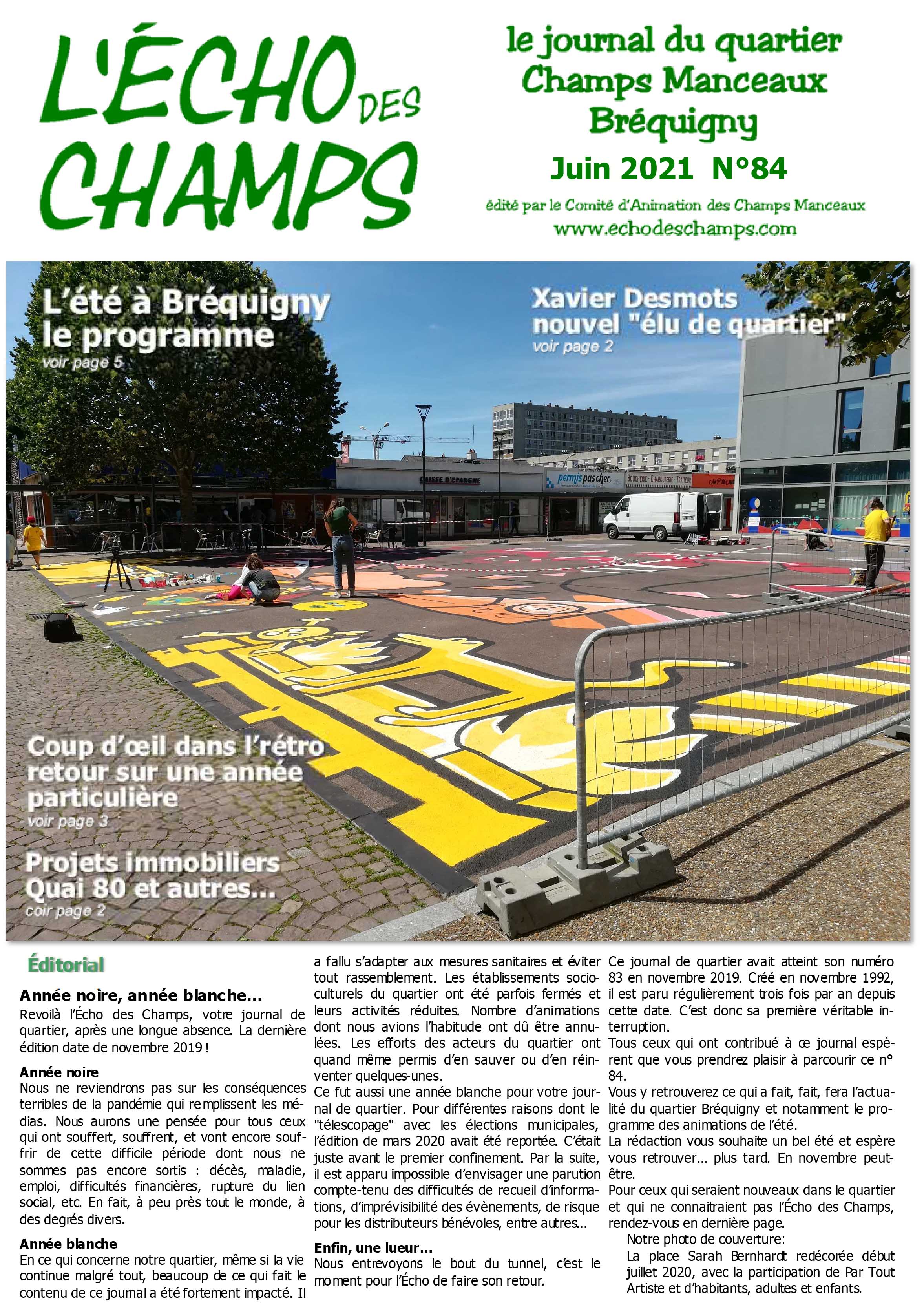 Echojun21Cover Le journal du quartier Champs Manceau - Bréquigny